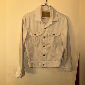 J Crew Men’s Wallace & Barnes Corduroy Trucker Jacket in Ecru, X-Small